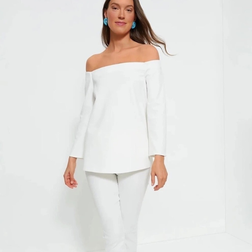 Tuckernuck White Miranda Off the Shoulder Blouse XS